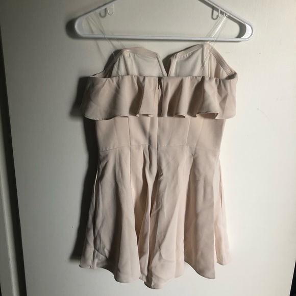 Cream Strapless Ruffle Romper - Picture 4 of 5